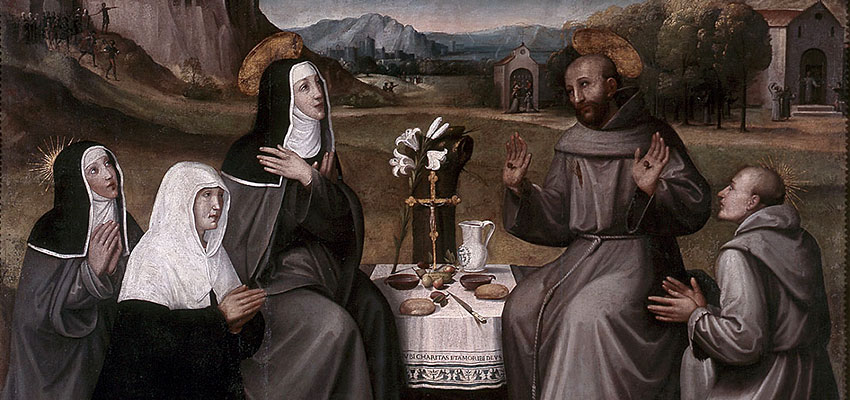 Mistična večera sv. Franje i sv. Klare, anonimni autor, Firenca, 16. st.