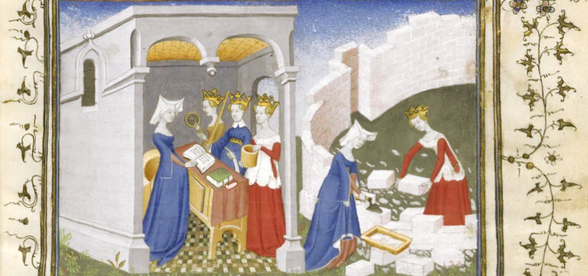 Ilustracija iz knjige Christine de Pizan, Le Livre de la Cité des Dames, Pariz, 1405.